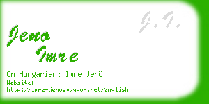 jeno imre business card