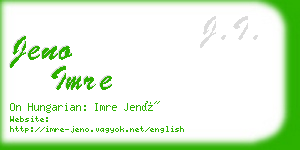 jeno imre business card